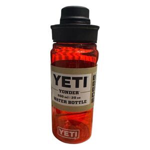 Yeti Yonder 20 Oz Water Bottle with Tether Chug Cap- Rescue Red NWT
